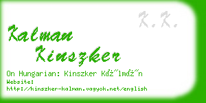 kalman kinszker business card